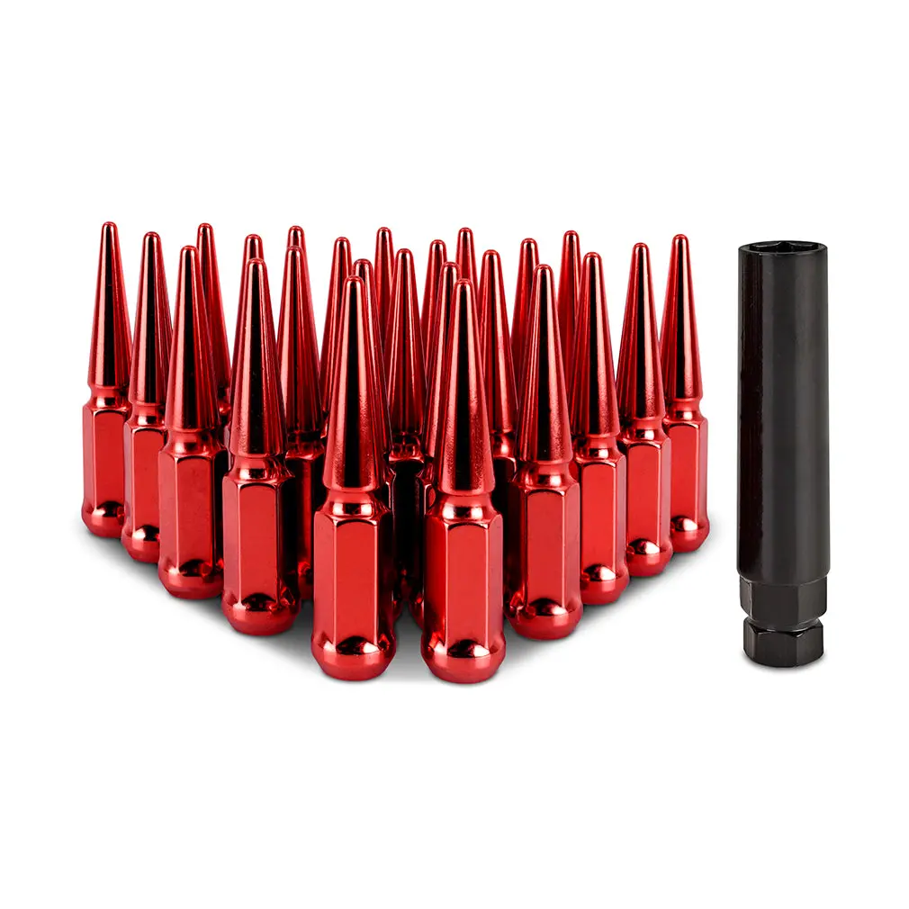 Mishimoto Mmlg-Sp1215-24Rd Mishimoto Spiked Lug Nuts, M12x1.5, 24-Pc Set 1