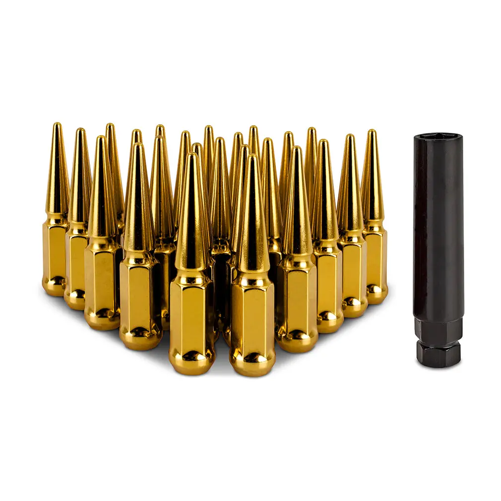 Mishimoto Mmlg-Sp1415-24Gd Mishimoto Spiked Lug Nuts, M14x1.5, 24-Pc Set 1
