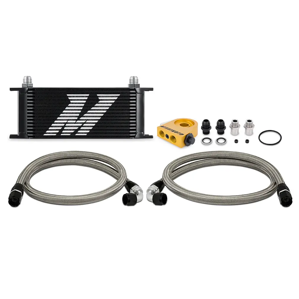Mishimoto Mmoc-U16tbk Universal Thermostatic Oil Cooler Kit, 16-Row, Black 1