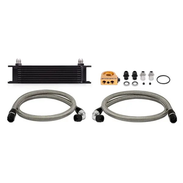Mishimoto Mmoc-Utbk Universal Thermostatic 10 Row Oil Cooler Kit, Black 1