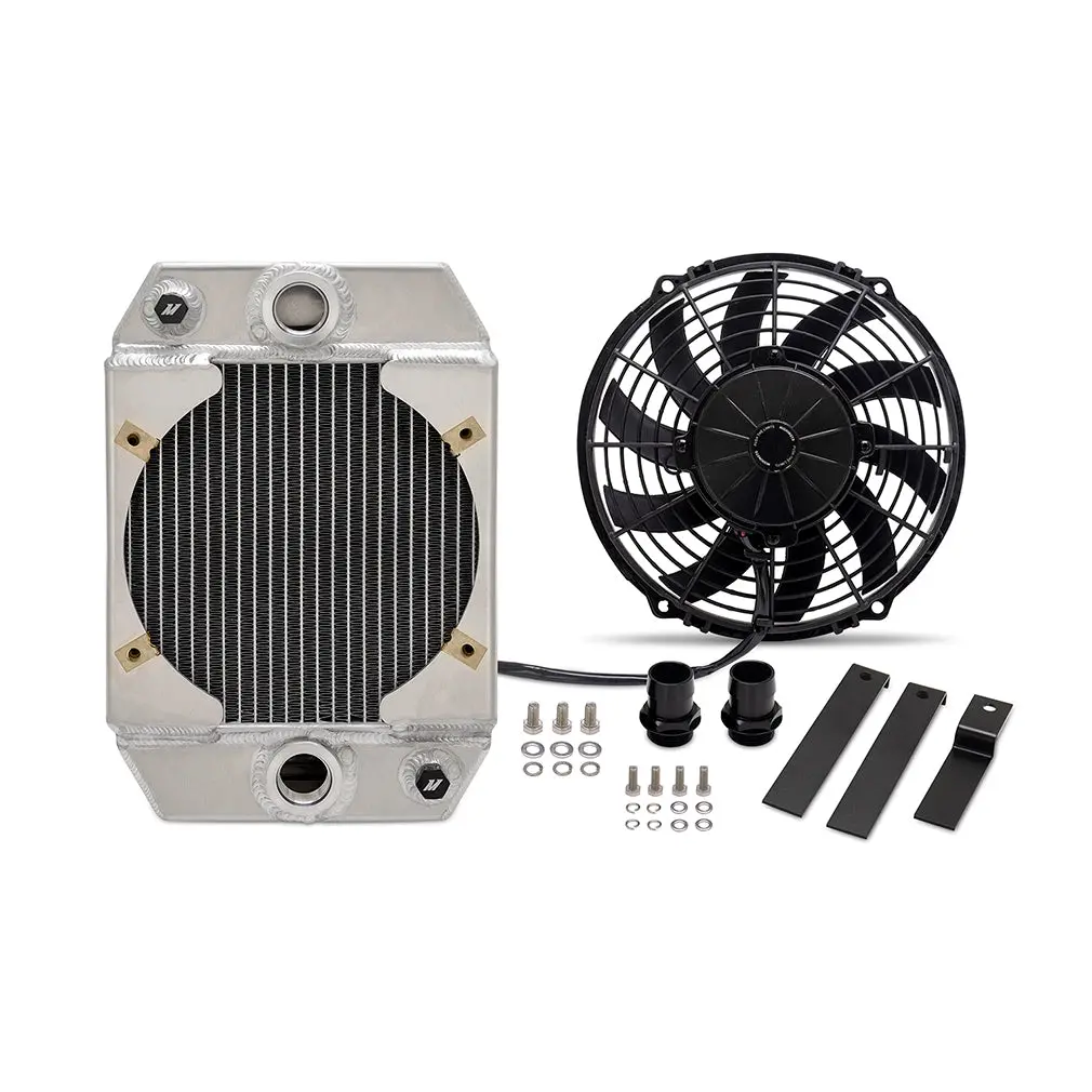 Mishimoto Mmrad-Uni-Drgn Universal 9" Drag Race Performance Aluminum Radiator, Natural 1