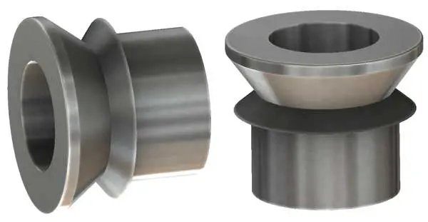 3/4" To 12Mm High Misalignment Spacer Zinc Plated Steel 2 Inch Mounting Width Pair 1