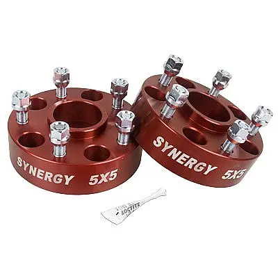 Synergy Jeep Hub Centric Wheel Spacers 5X4.5-1.25 Inch Width 1/2-20 Unf Stud Size 1