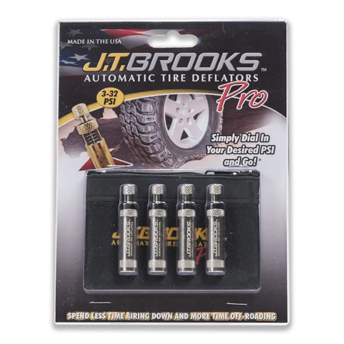 J.T. Brooks Pro Series Automatic Tire Deflators - Set Of 4 1