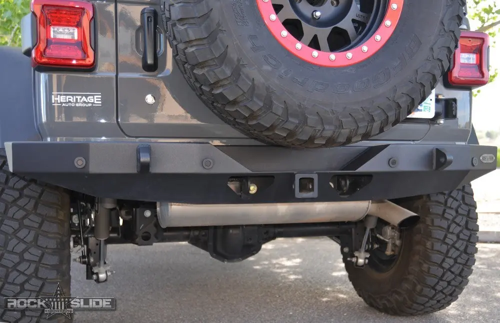 Jeep Jl Full Rear Bumper For 18-Pres Wrangler Jl No Tire Carrier Rigid Series Rock Slide Engineering 1