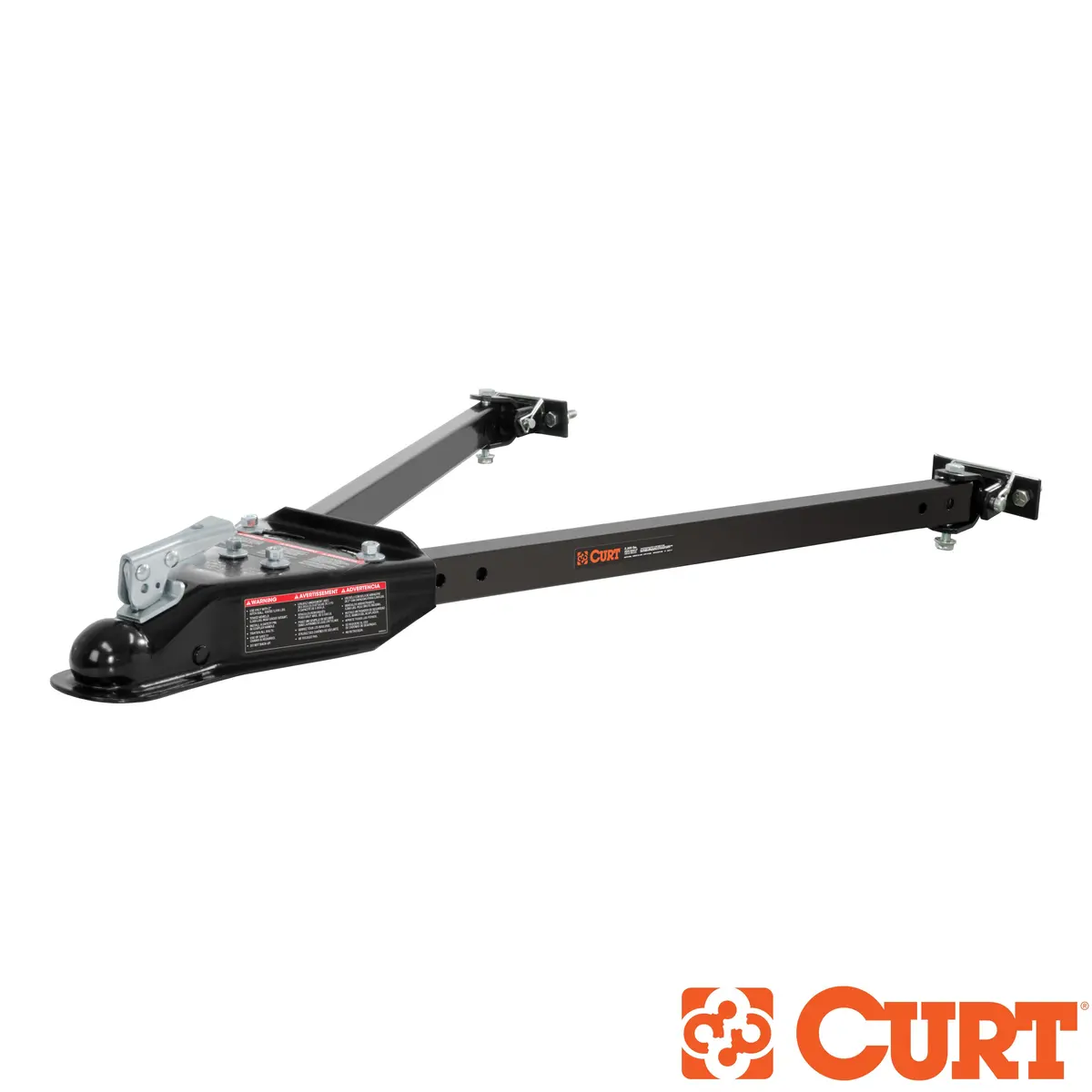 Curt Tow Bar With Adjustable-Width Arms - Car Mount - 2 In. Ball - 5,000 Lbs., Safety Cables And Coupler Lock Sold Separately) 1