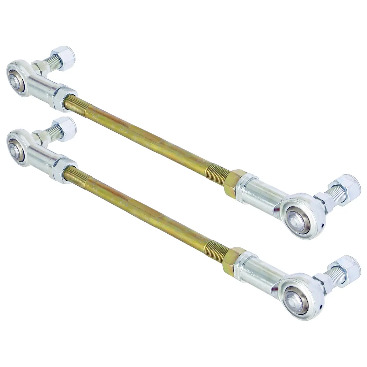 Rockjock Adjustable Sway Bar End Link Kit (12 1/2 In. Long Rods W/ Heims And Jam Nuts, Pair) 1