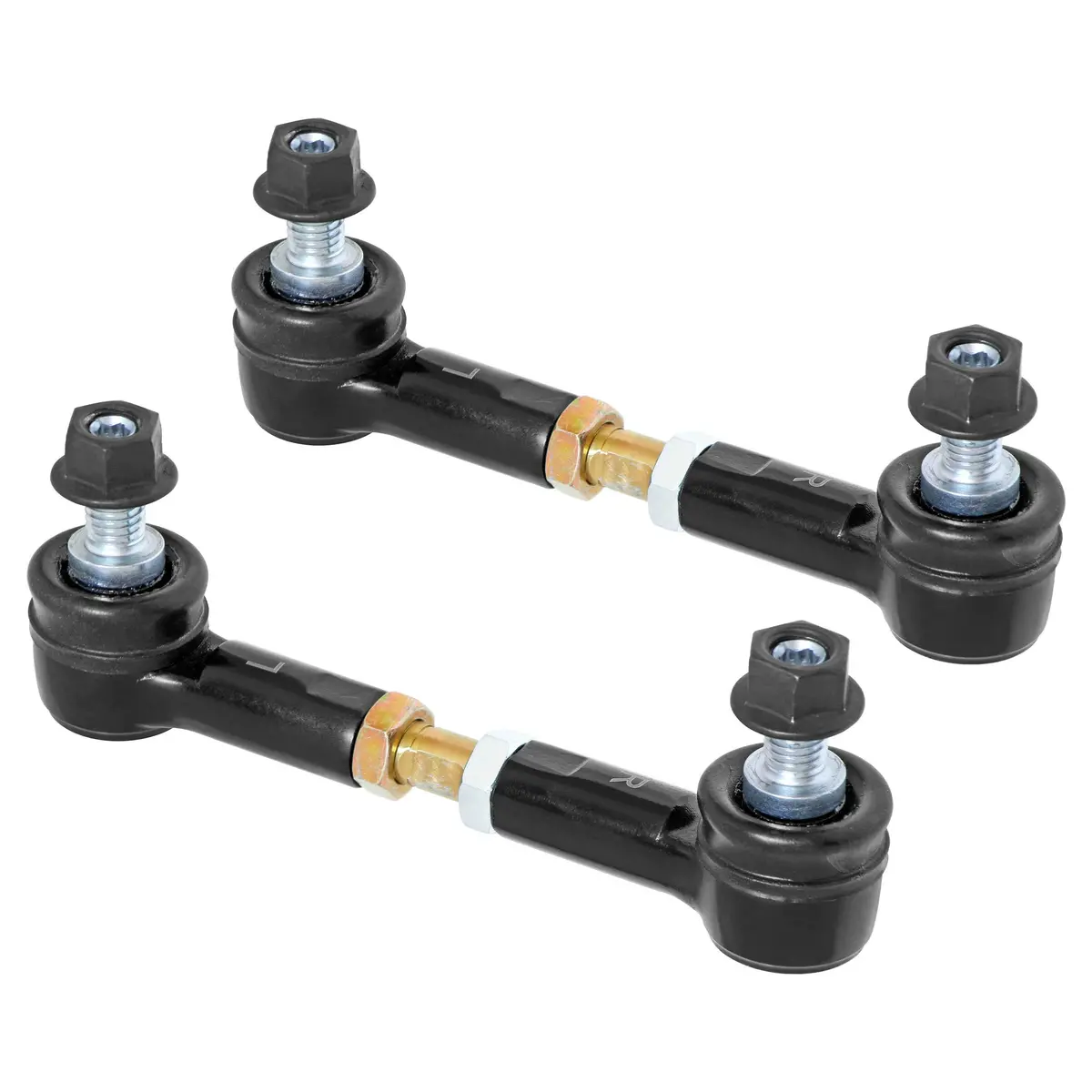 Rockjock Adjustable Sway Bar End Link Kit (3 1/2 In. Long Rods W/ Sealed Rod Ends And Jam Nuts, Pair) 1