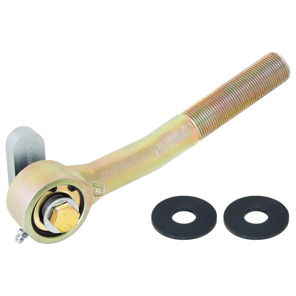 Johnny Joint Rod End, 2 In., Narrow Forged, Long Shank Bent For Tj/Lj/Xj/Mj/Zj Front Trac Bar, 1 In.-14 Rh Threads, 1.600 In. X .510 In. Ball, Externally Greased 1