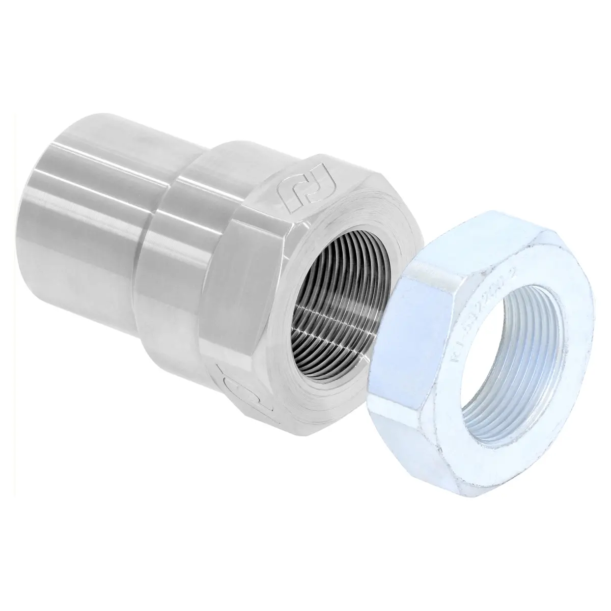 Rockjock Threaded Bung With Jam Nut, 1 1/2 In.-12 Rh Thread, Set 1