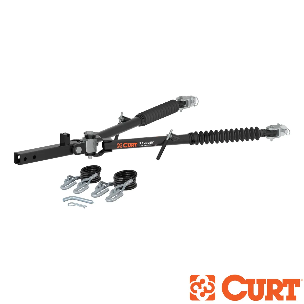 Curt Rambler Steel Rv Tow Bar, 7,500 Lbs., 2 In. Shank), Includes Tow Bar, Safety Cables, Hitch Pin And Clip 1
