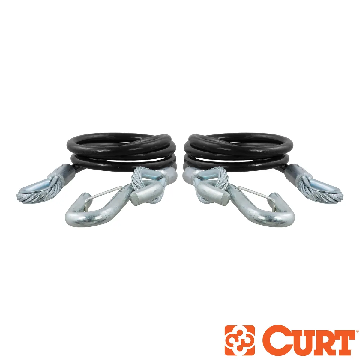 Curt Towing Safety Cable Kit (44 1/2 In. Long W/ 2 Snap Hooks, 5,000 Lbs., 2-Pack) 1