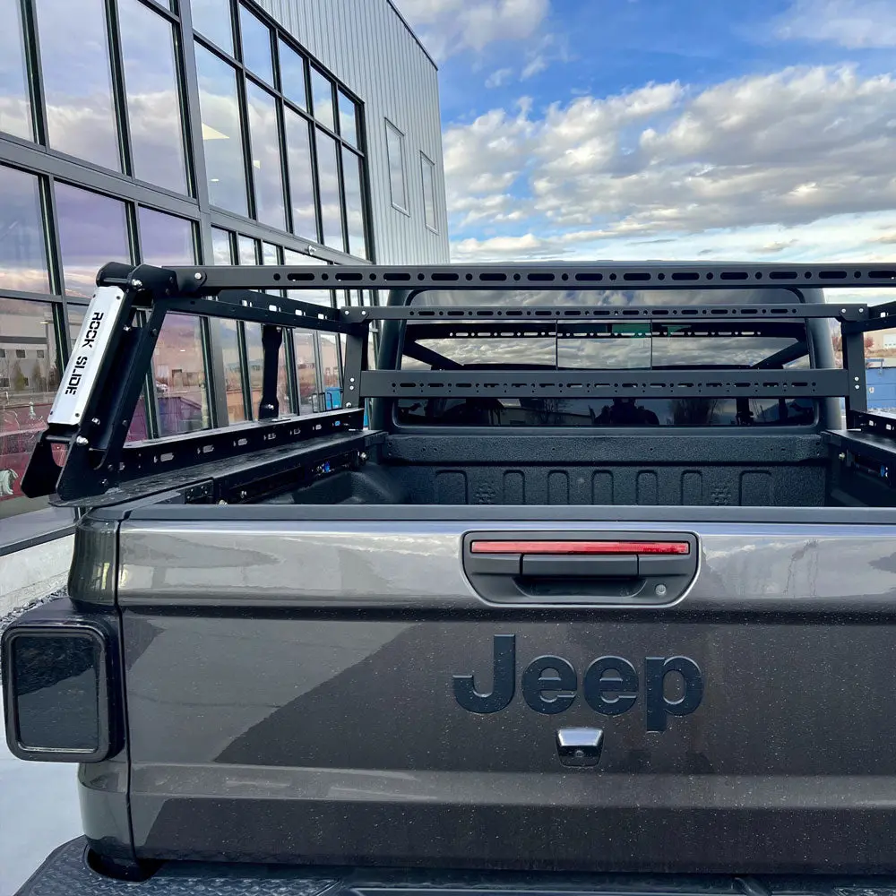 Overland Truck Bed Rack Deluxe Kit Rock Slide Engineering 1