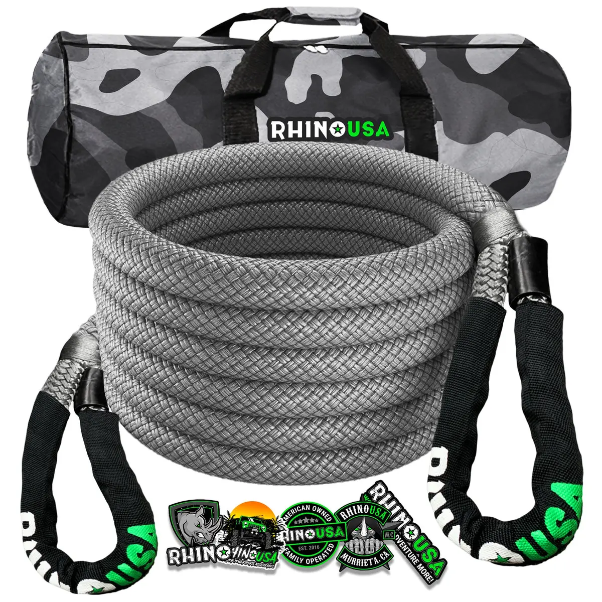 Rhino Usa Kinetic Energy Recovery Rope (5/8" X 20') Gray 1
