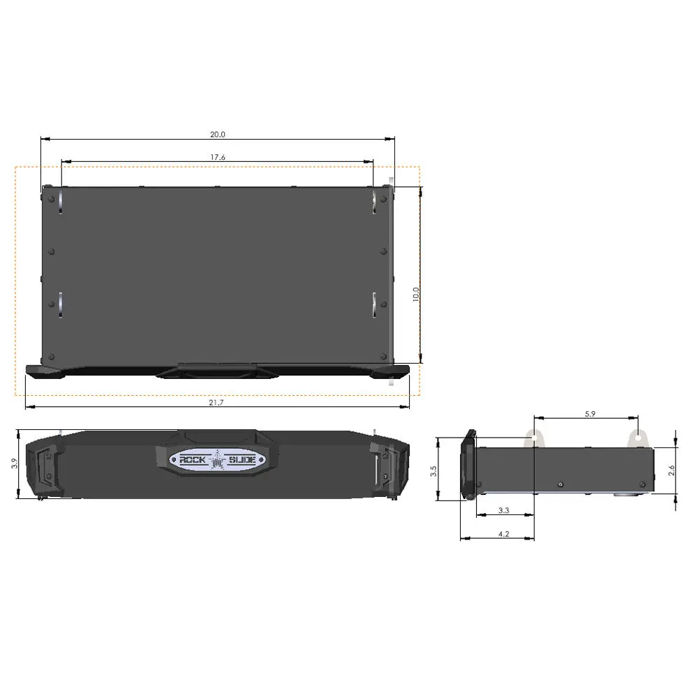R-Step 16 Inch Wide Step With Universal Brackets To Mount On Flat Surface Rock Slide Engineering 1