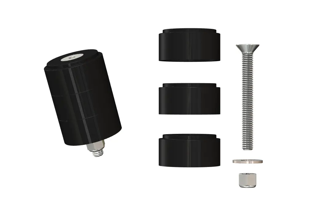 1"- 3" Adjustable Bolt On Bump Stop Extensions Kit 1