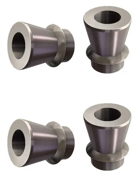 3/4" To 5/8" High Misalignment Spacer Zinc Plated Steel 2-5/8 Inch Mounting Width Pair Of A Pair 1