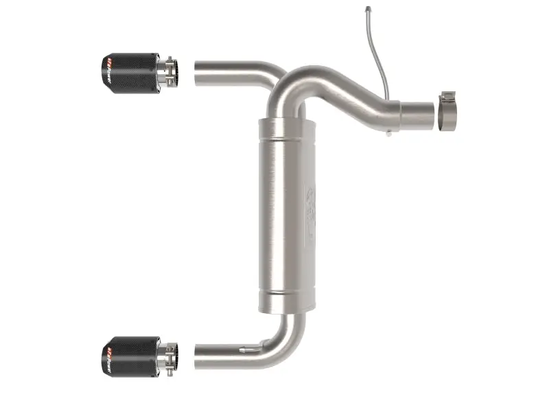 Afe Vulcan 3In 304 Ss Axle-Back Exhaust 2021 Ford Bronco L4-2.3L (T)/V6-2.7L (Tt) W/ Carbon Tips 1