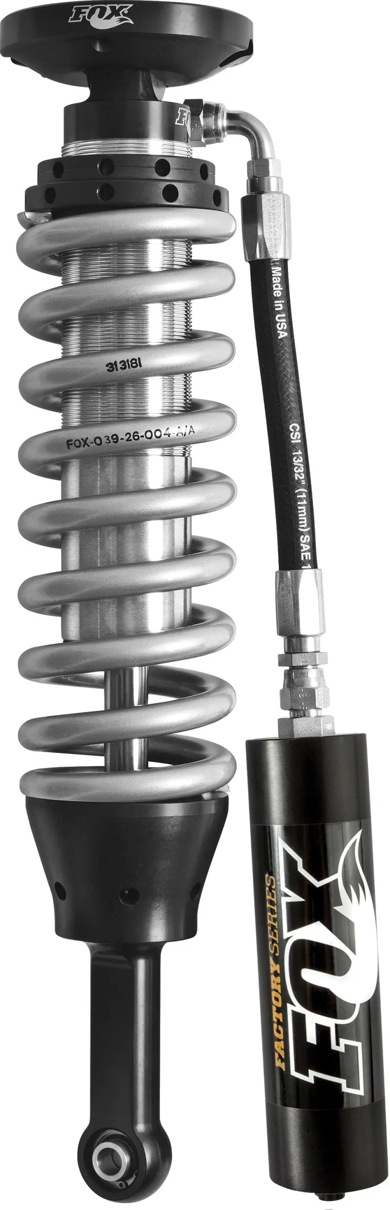 Fox 07+ Tundra 2.5 Factory Series 6.01In. Remote Reservoir Coilover Shock Set - Black/Zinc 1