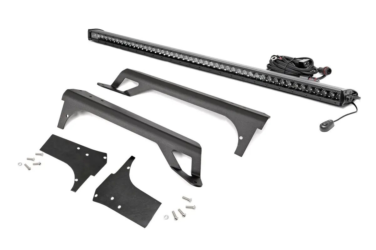 Led Light Kit - Windshield Mount - 50 Inch Black Single Row - Jeep Wrangler Tj (97-06) 1