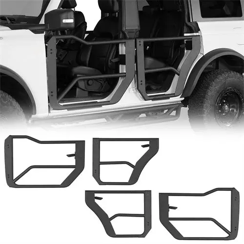 2021-2026 Ford Bronco 4-Door Tube Half Front & Rear Doors - Hooke Road 1