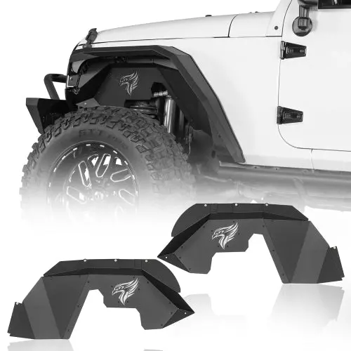 Aftermarket Aluminum Front Inner Fender Liners (07-18 Jeep Wrangler Jk) - Hooke Road 1