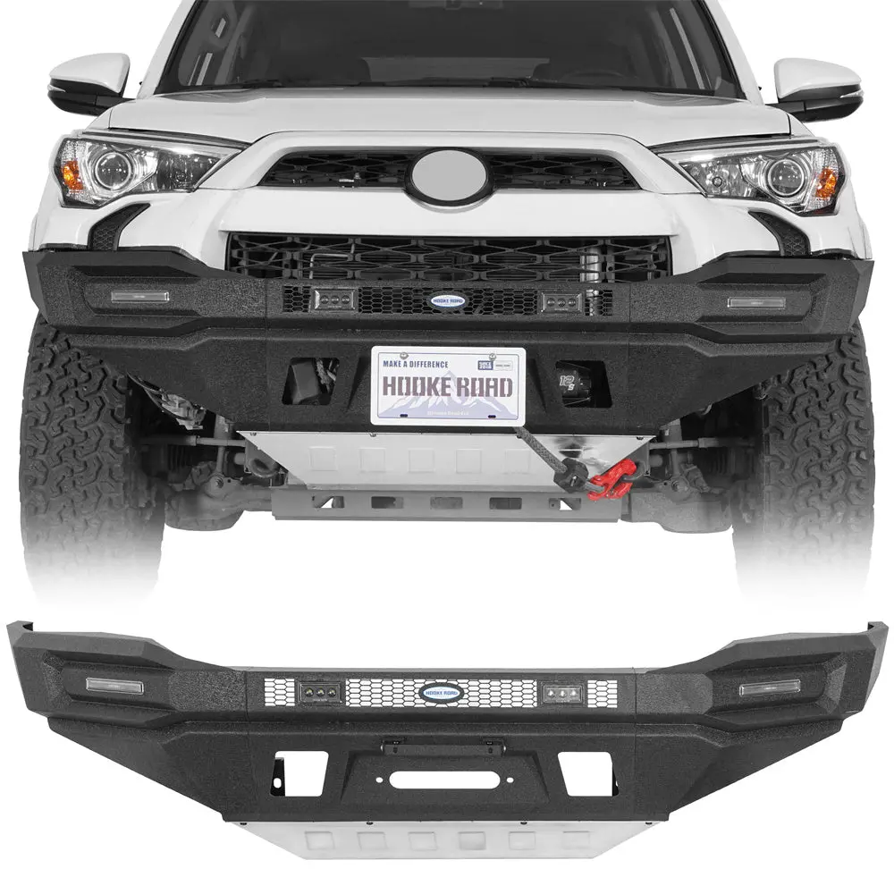 Aftermarket Full Width Front Bumper W/Led Drl Lights (2014-2024 Toyota 4Runner) - Hooke Road 1