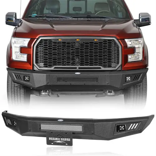 Aftermarket Full-Width Front Bumper For 2015-2017 Ford F-150 (Excluding Raptor) - Hooke Road 1