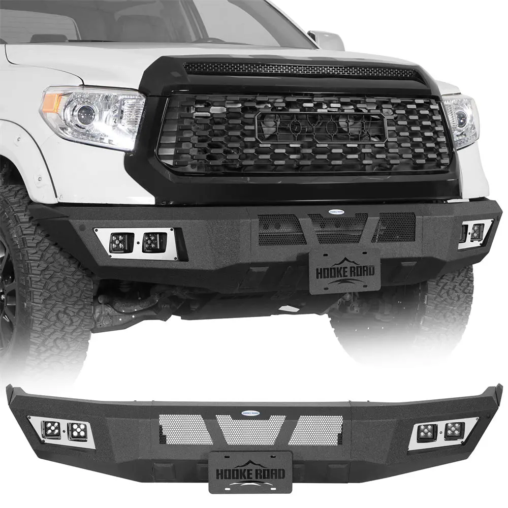 Aftermarket Full-Width Front Bumper For 2014-2021 Toyota Tundra - Hooke Road 1