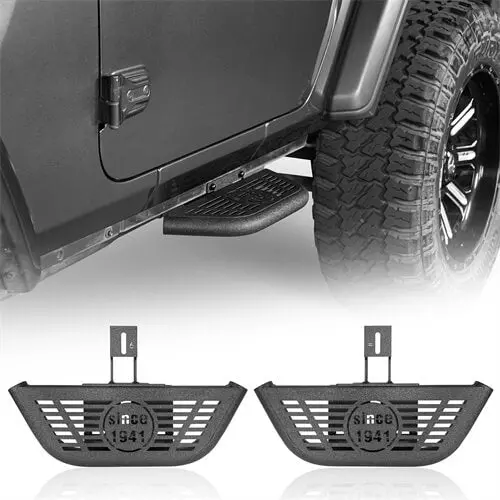Aftermarket Jeep Side Hoop Steps Kit For 2018-2026 Jeep Wrangler Jl 2-Door - Hooke Road 1