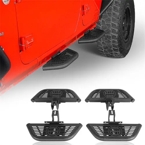 Aftermarket Jeep Side Hoop Steps Kit For 2018-2026 Jeep Wrangler Jl 4-Door - Hooke Road 1