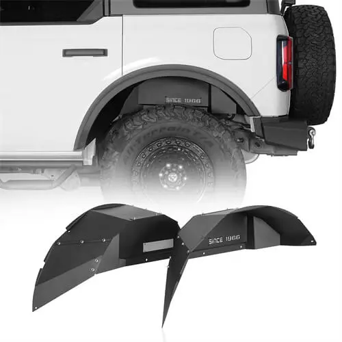 Aftermarket Rear Wheel Well Liners For 2021-2026 Ford Bronco Excluding Raptor - Hooke Road 1
