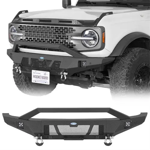 Aftermarket Steel Front Bumper For 21-26 Ford Bronco  (Excluding Raptor) - Hooke Road 1