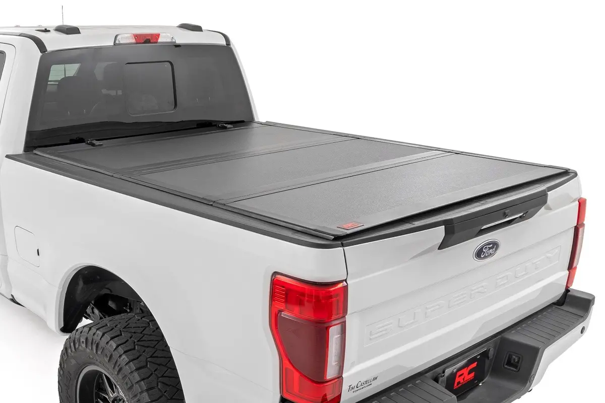 Hard Tri-Fold Flip Up Bed Cover - 6'10 Inch Bed - Ford F-250/F-350 Super Duty (17-24) 1