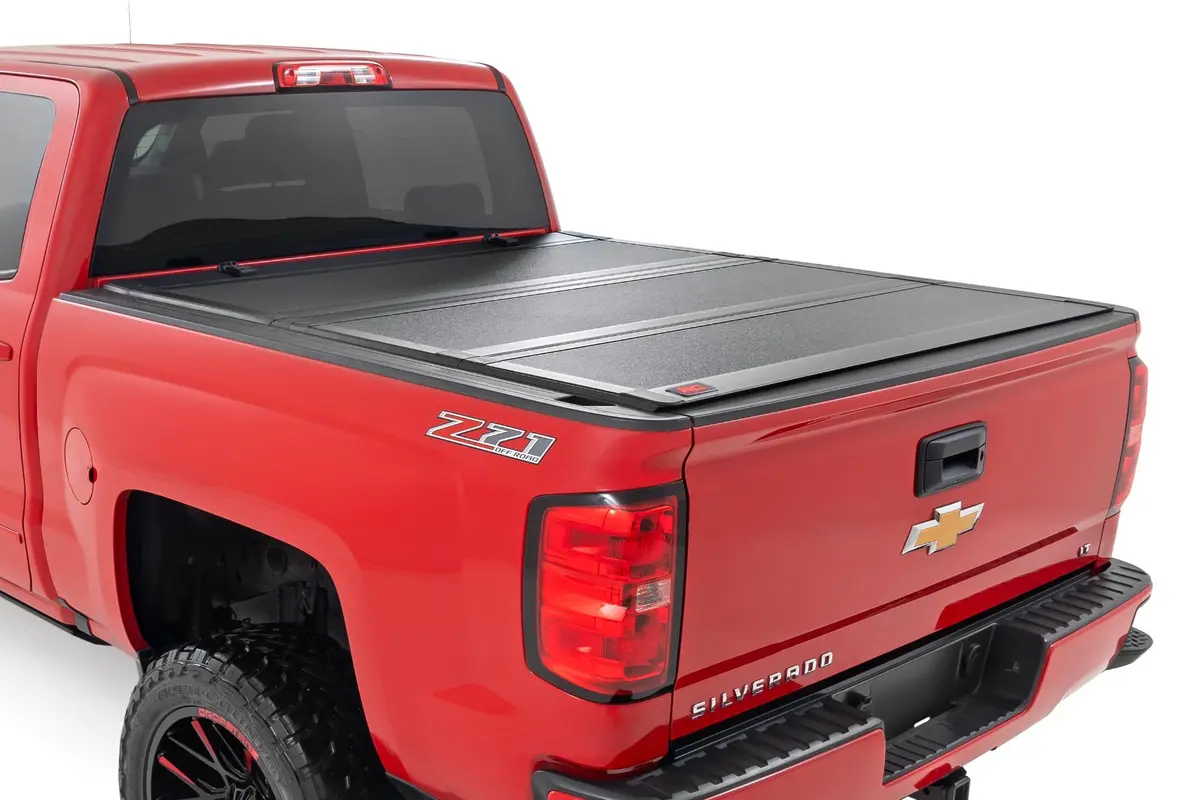 Hard Tri-Fold Flip Up Bed Cover - 6'7 Inch Bed - Rail Cap - Chevy/Gmc 1500/2500Hd/3500Hd (14-19) 1