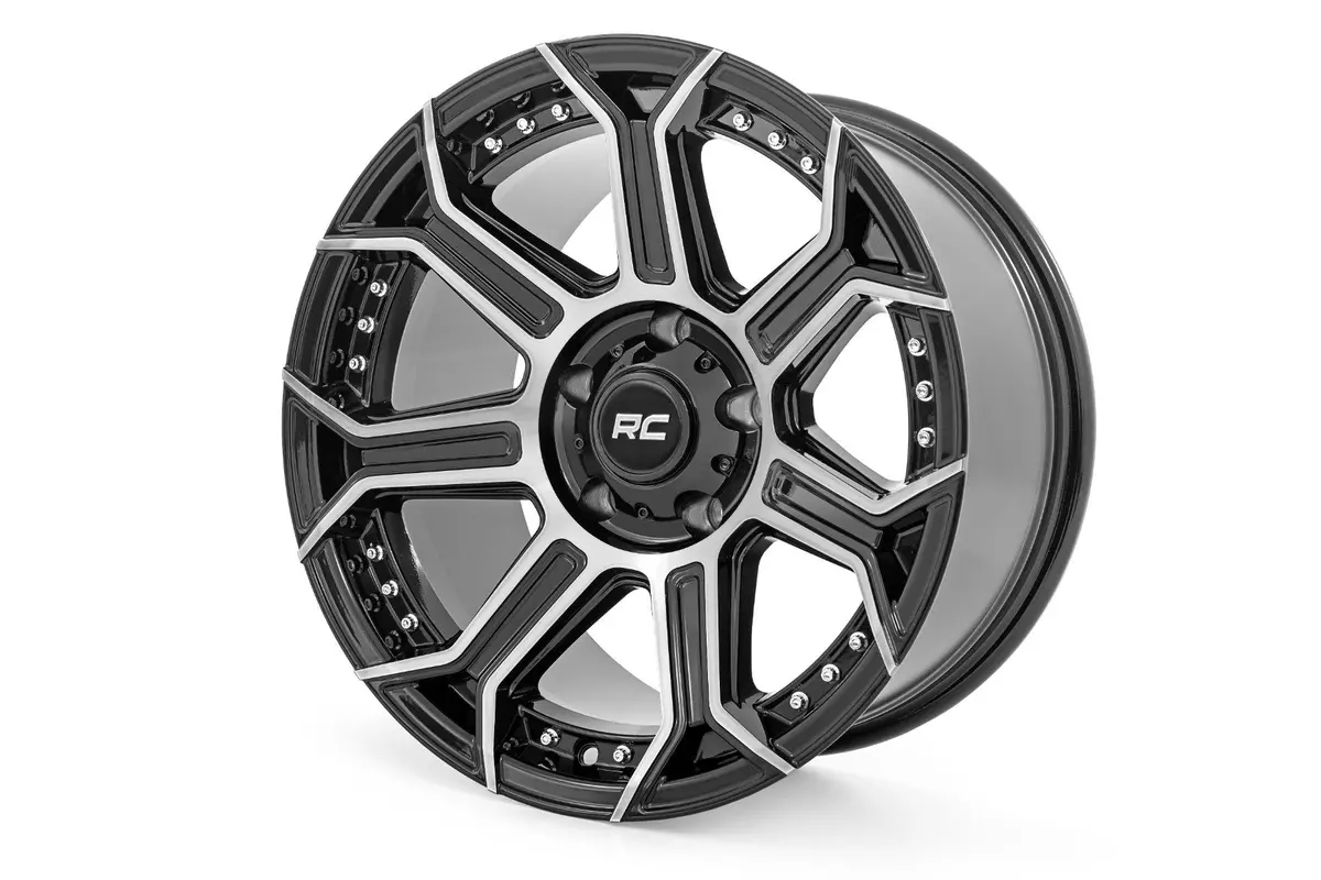 Rough Country 89 Series Wheel - One-Piece - Black Machined Gun Metal - 17X9 - 6X135 - -12Mm 1