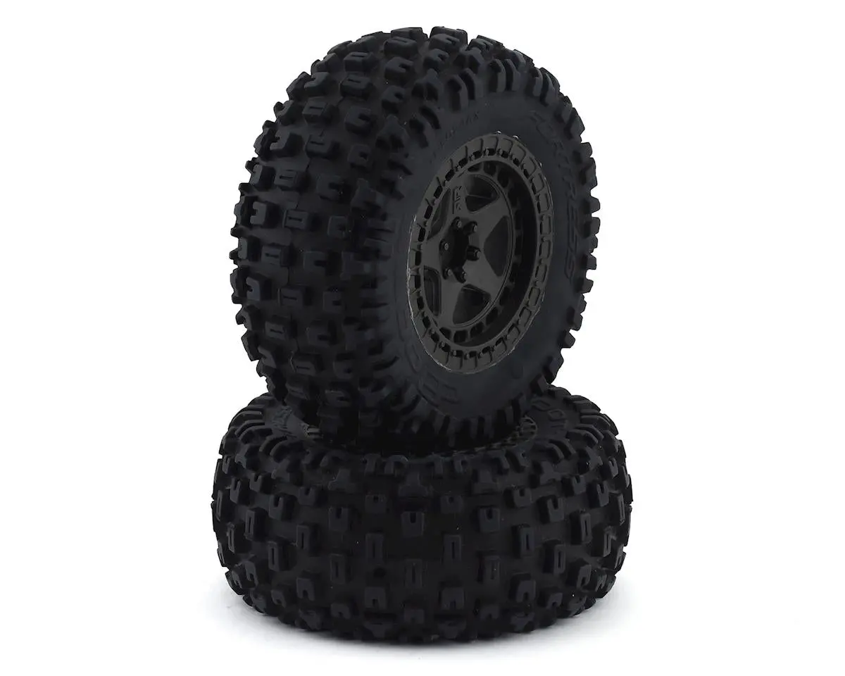 Arrma Dboots 'Fortress Sc' Tire Set Glued Gun Metal (2) W/14Mm Hex 1