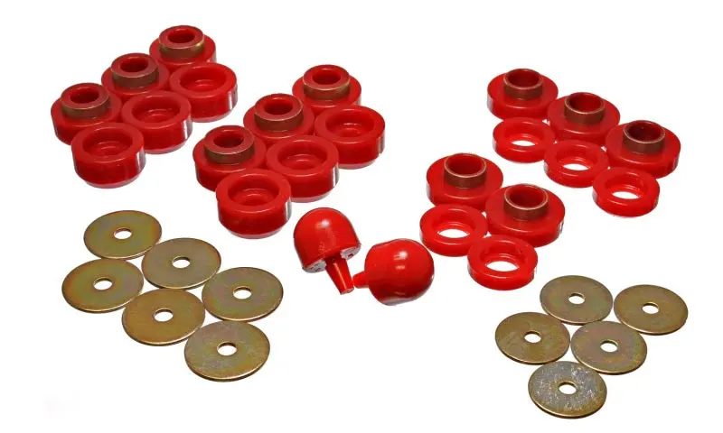 Energy Suspension 97-06 Jeep Wrangler Yj & Tj Red Body(Cab) Mount Set 1