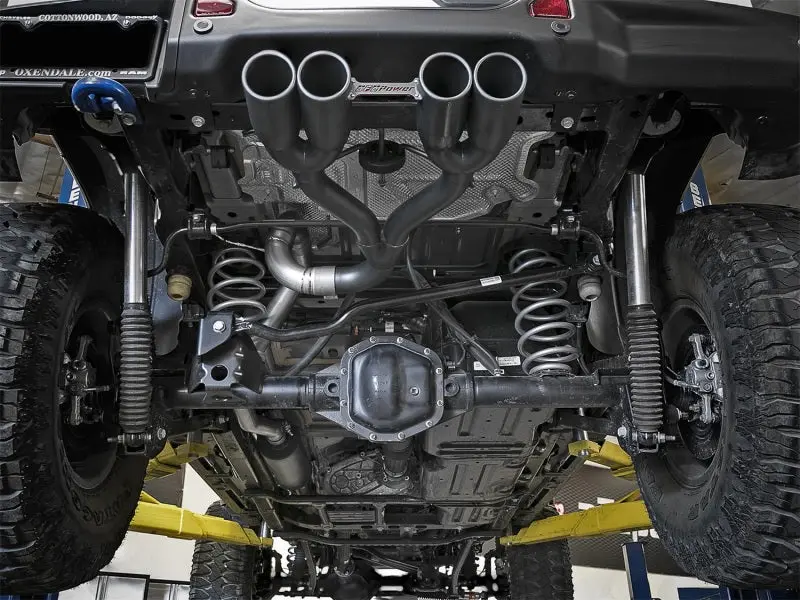 Afe Rebel Series 2.5In. 304 Ss C/B Exhaust System 2018 Jeep Wrangler (Jl) V6-3.6L - Black Tip 1