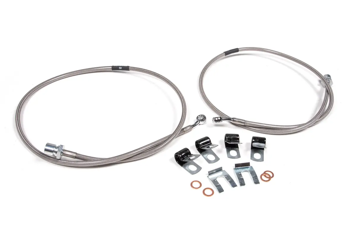 Front Brake Line Set | Stainless Steel | Fits 4-8 Inch Lift | Ram 2500 (14-23) And 3500 (13-23) 4Wd 1