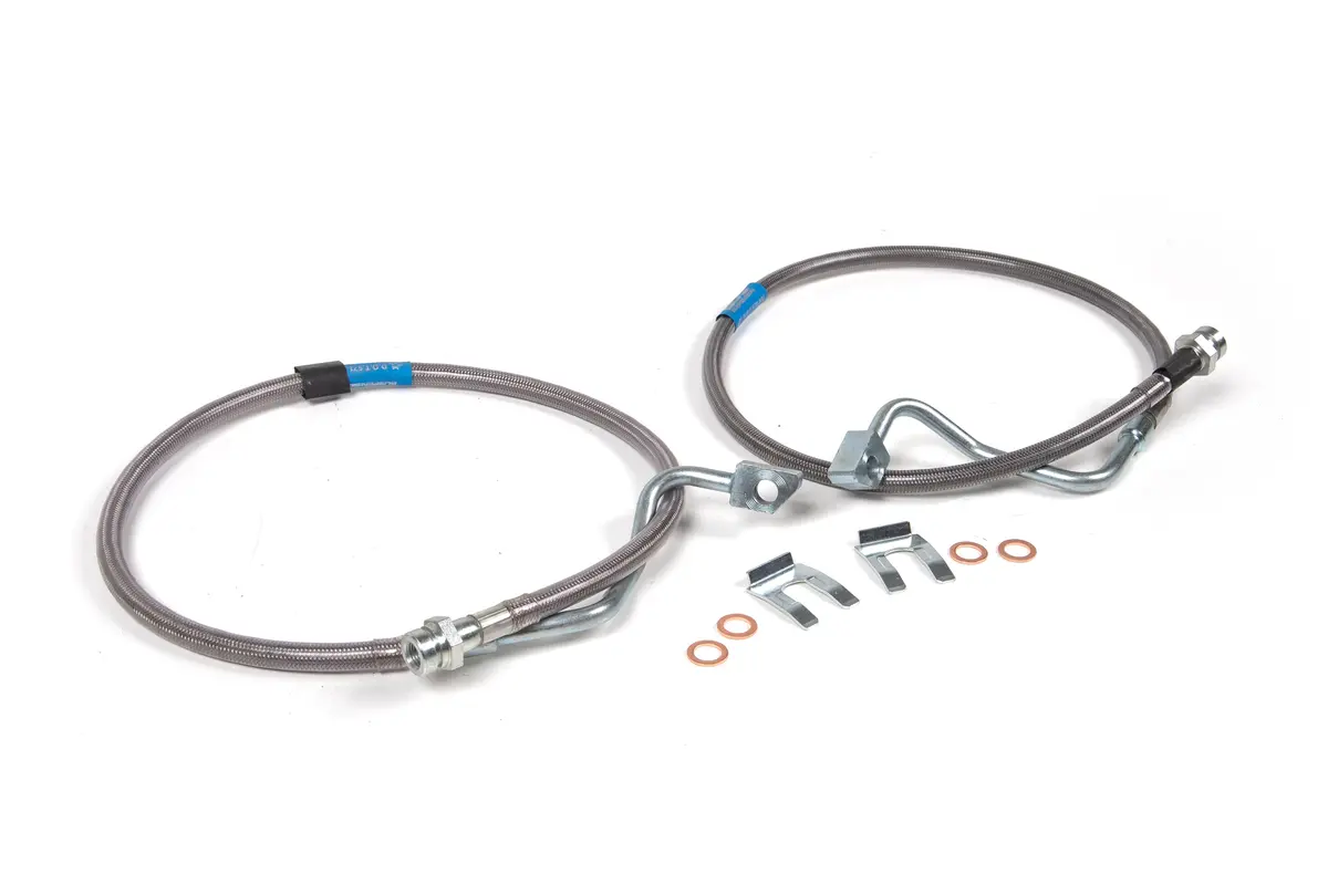 Front Brake Line Set | Stainless Steel | Fits 6-8 Inch Lift | Ford F250/F350 Super Duty (08-10) 4Wd 1
