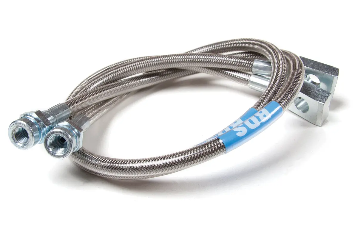 Front Brake Line Set | Stainless Steel | Fits 3-6.5 Inch Lift | Jeep Wrangler Yj (87-95), Tj (97-06), And Cherokee Xj (84-01) 1