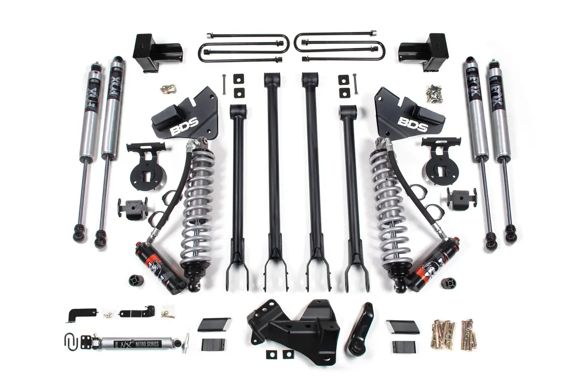 4 Inch Lift Kit W/ 4-Link | Fox 2.5 Performance Elite Coil-Over Conversion | Ford F250/F350 Super Duty (17-19) 4Wd | Diesel 1