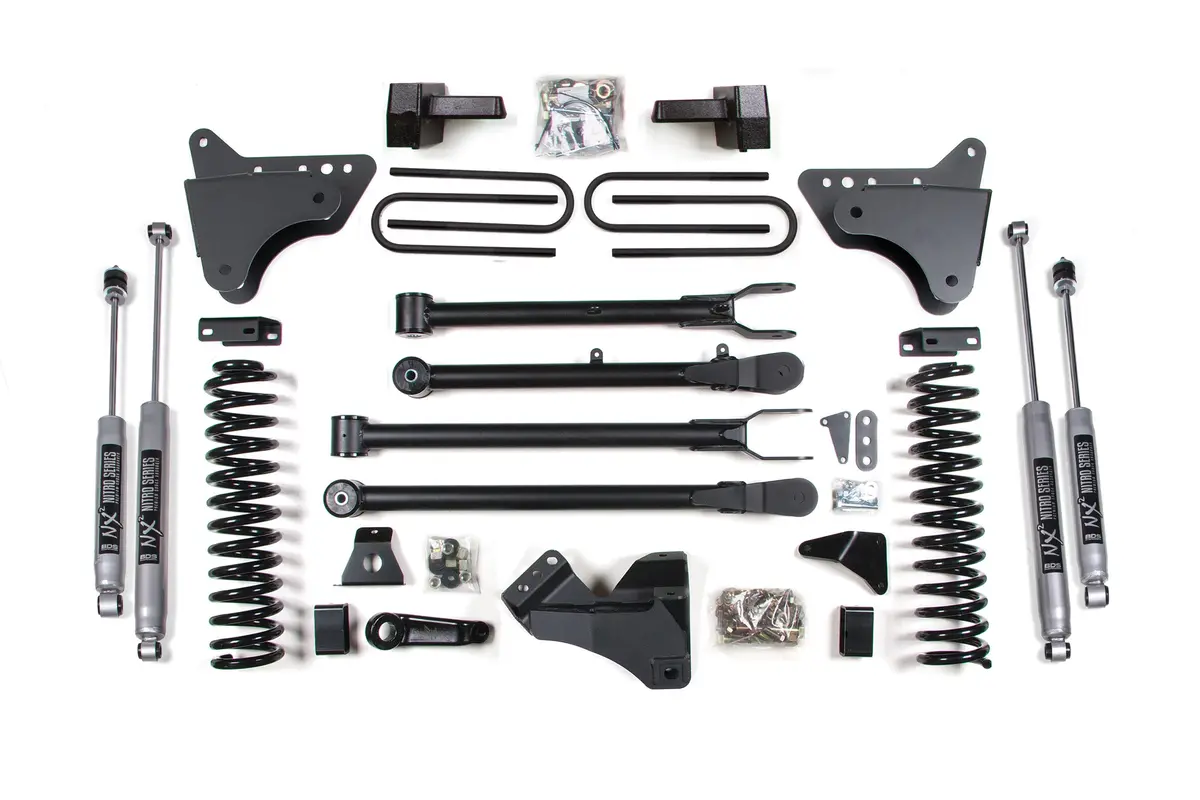 4 Inch Lift Kit W/ 4-Link | Ford F250/F350 Super Duty (08-10) 4Wd | Gas 2