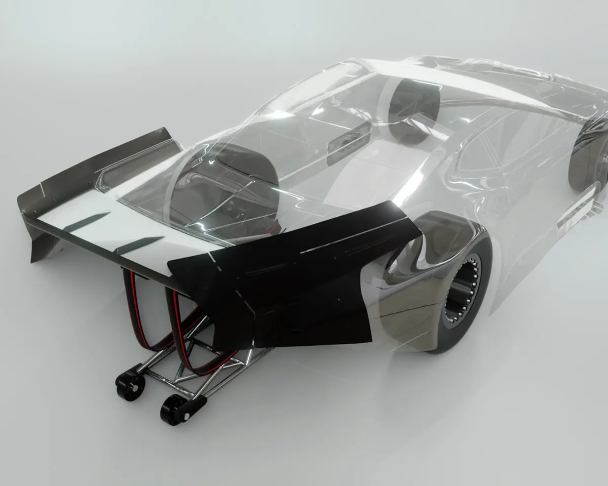 Bittydesign Zl21 Pro Drag Racing Wing Set (Clear) 1