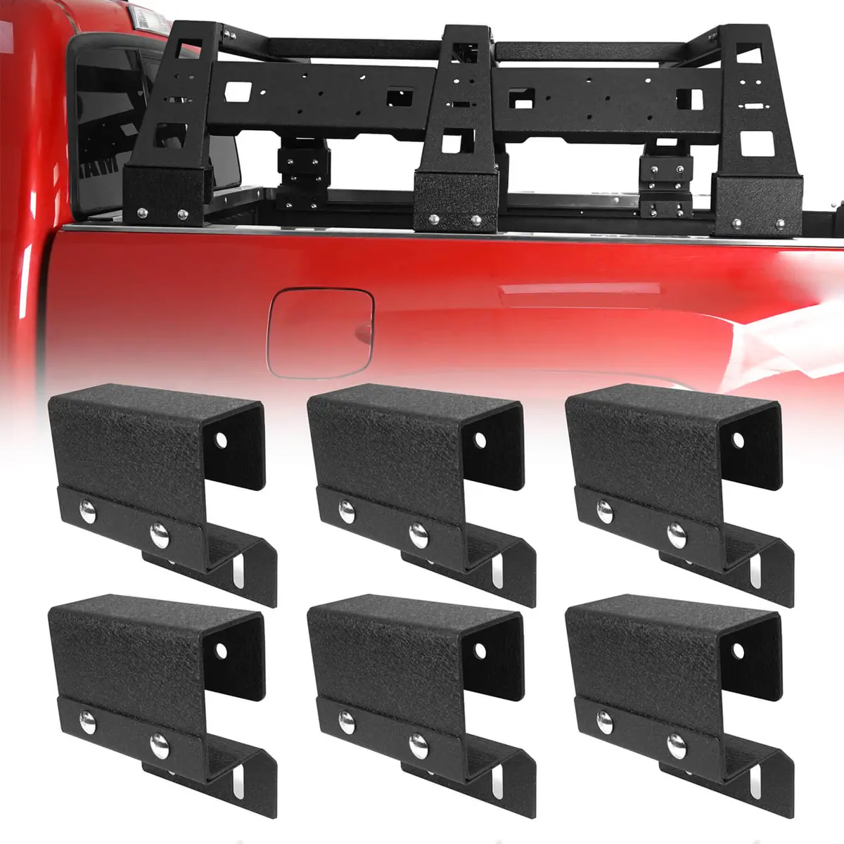 Bed Rack Tonneau Adapters Mounting Brackets (05-23 2Nd 3Rd Gen Toyota Tacoma) - Hookeroad 1