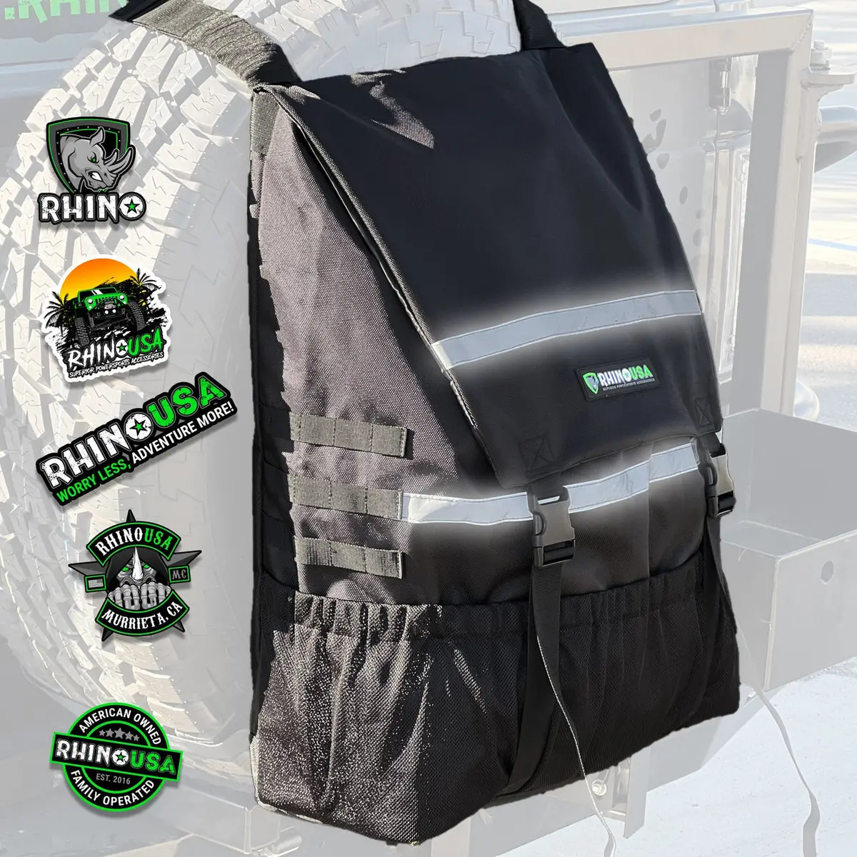 Rhino Usa Spare Tire Trash Bag - Black 1