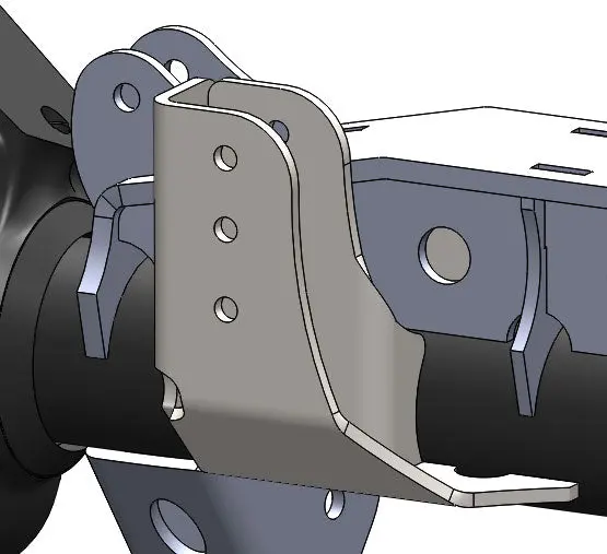 Raised Tracbar Bracket For 3.5 In Diameter Front Axle 1