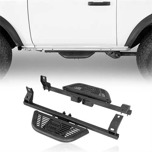 Bronco Side Steps Running Boards Side Hoop Steps Kit For 2021-2025 Ford Bronco 2-Door - Hooke Road 1