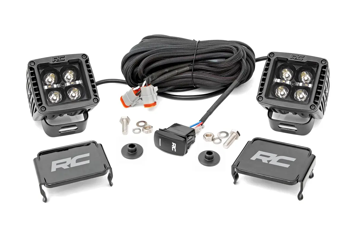 Led Light Kit - Ditch Mount - 2 Inch Black Pair - Amber Drl - Ford Bronco (21-24) 1